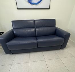 Blue sofa bed