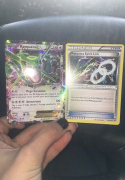 Pokemon Basic Rayquaza EX with Trainer Link Card