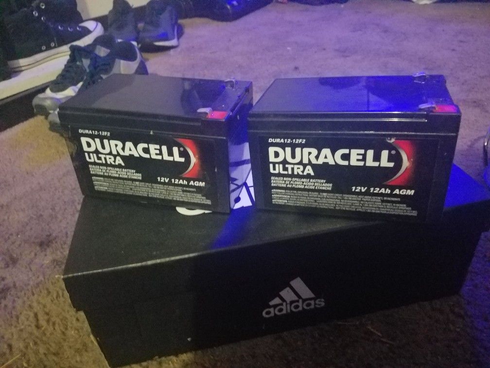 Pair Of Duracell Ultra 12V 12ah AGM BATTERIES 60 PAIR 30 FOR one OBO