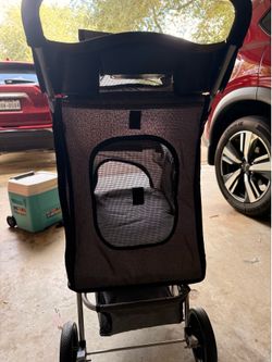 3 wheel pet stroller with cup holder