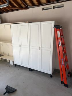 Free garage shelving and storage cabinets