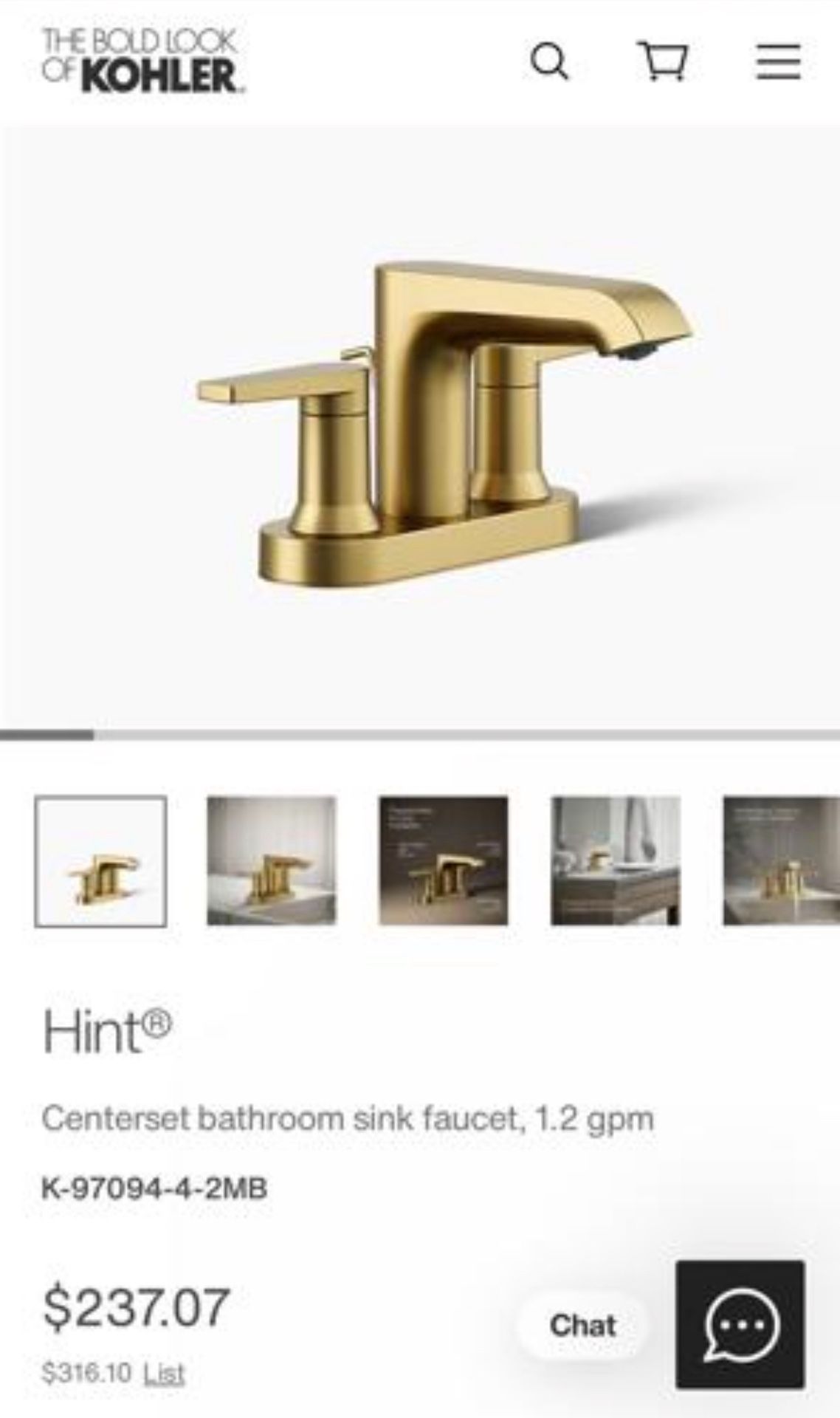 Kohler Bathroom Sink Center set