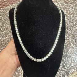 Diamond Test Approved Moissanite 5MM Tennis Chain Necklace 