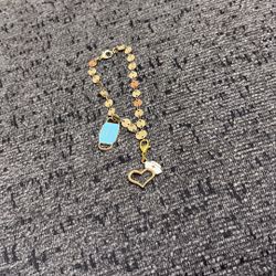 Gold Plated Nurse Bracelet With 2 Charms. New. 