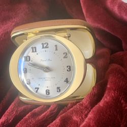 Vintage Westclox Travel Ben 7 Jewels Windup Alarm Clock