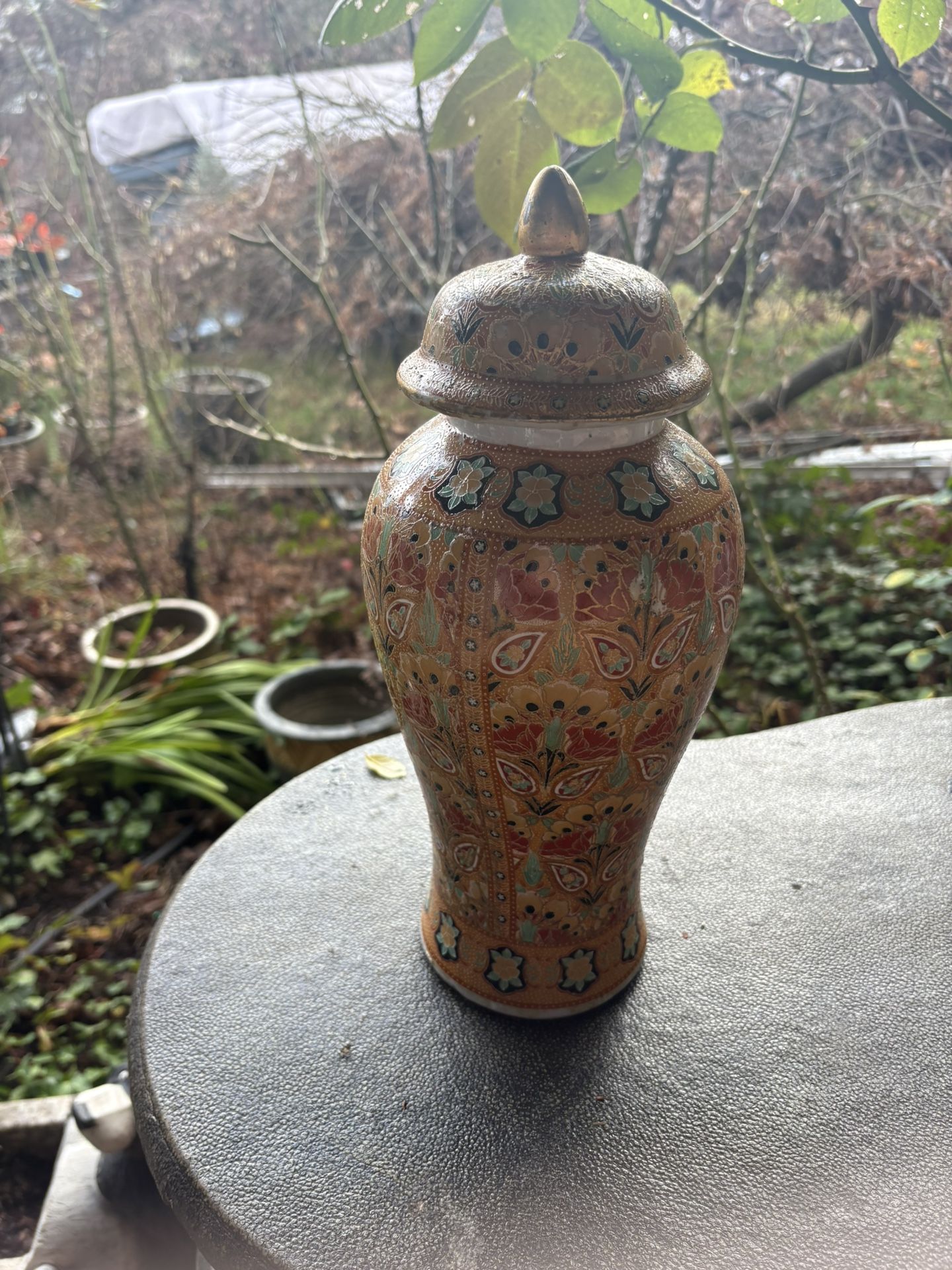 Asian Vase With A Lid