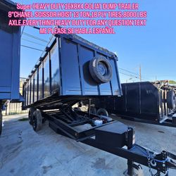 Super HEAVY DUTY 16X8X4 GOLIAT DUMP TRAILER 8"CHANEL SCISSOR HOIST 13 TON,18 PLY TIRES,8000 LBS AXLE,EVERYTHING HEAVY DUTY FOR ANY