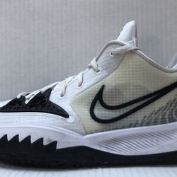 NEW Nike Men's Kyrie Low 4 TB 'White Black' Basketball Shoes DA7803-100 Size 12