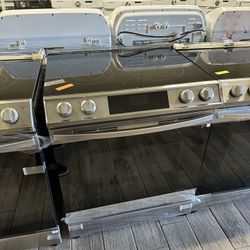 Samsung Stainless Steel Slide In Electric Stove New With Air Fryer Oven 