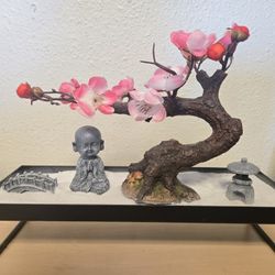 Zen Garden Meditation W/ Cherry Blossom Tree