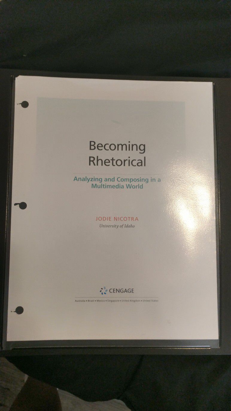 Becoming Rhetorical College Textbook