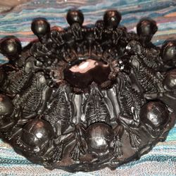 Black skeleton ashtray/trinket tray 