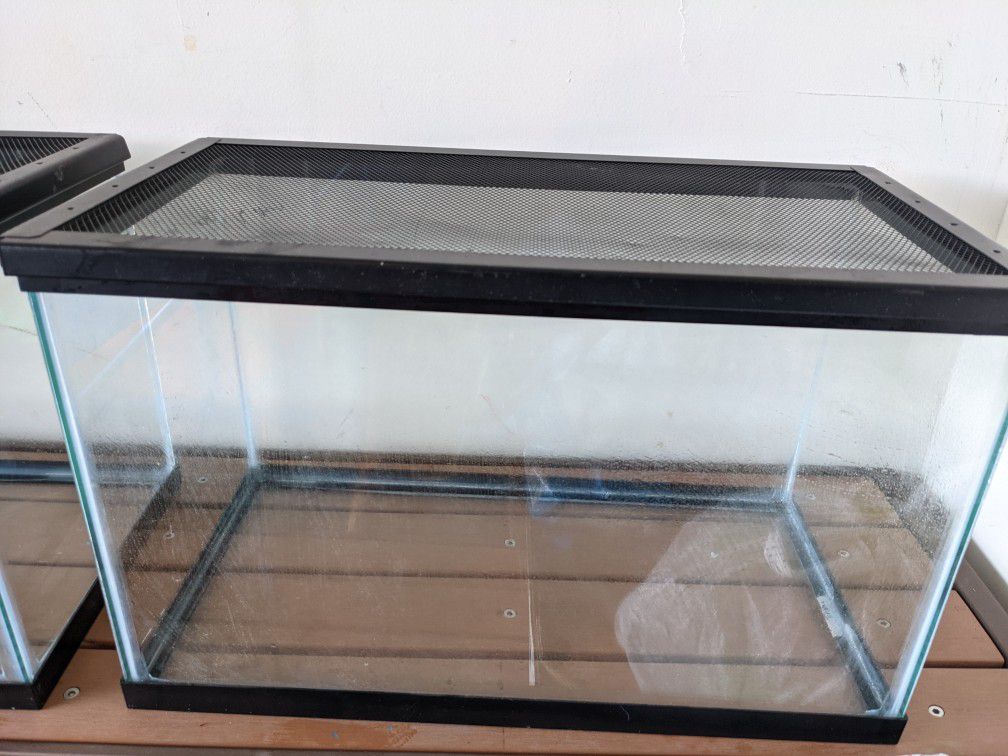 10 Gallon Glass Tank/Habitat With Mesh Lid