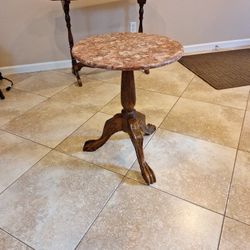 Antique Marble End Table