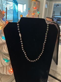 Genuine Freshwater Baroque Chocolate Pearl Necklace 16”
