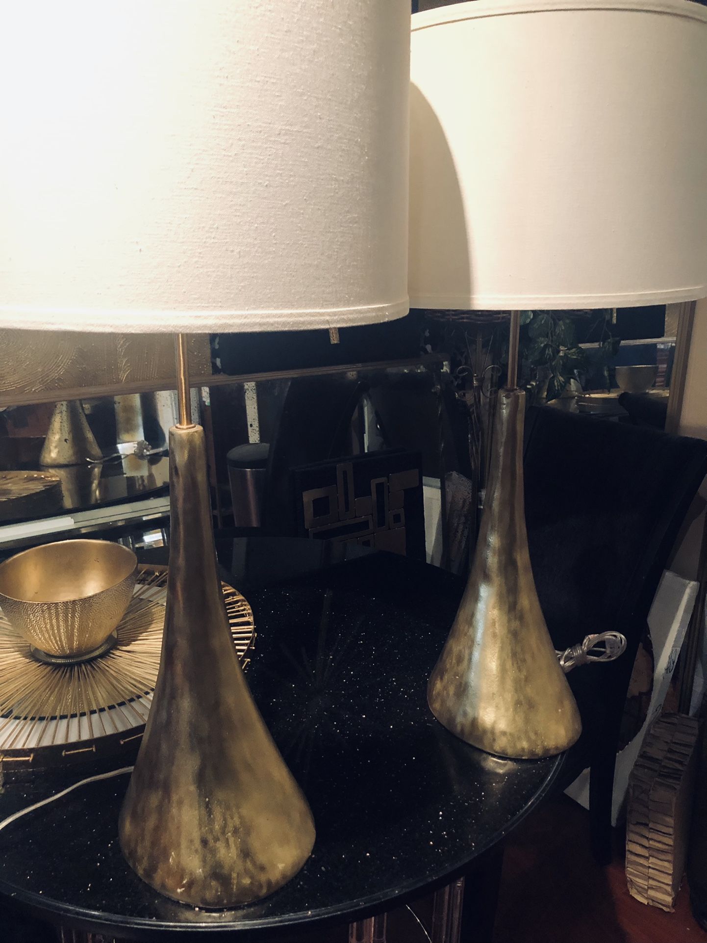 Pair Of Tab Table Lamps