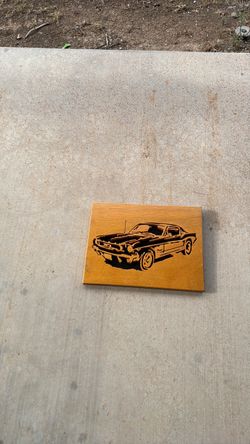 1966 ford mustang wood craft picture