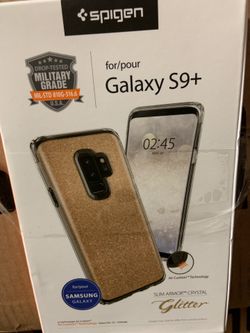 Galaxy s9 plis glitter gold case