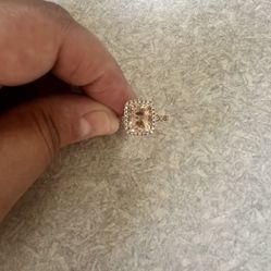Elegant Rose Gold morganite Ring – Size 9