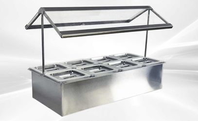 8 Pan Commercial Sauce Station & Condiment Dispenser CC168 – NEW