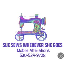 SUE SEWS WHEREVER SHE GOES!
