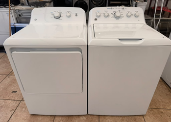 GE Top Load Washer Dryer Set White Large Capacity