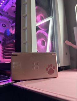 Nintendo DS Lite Nintendogs Edition Metallic Rose Console w/ Charger, three games and case