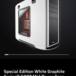 As Is Corsair Series 600T Graphite White