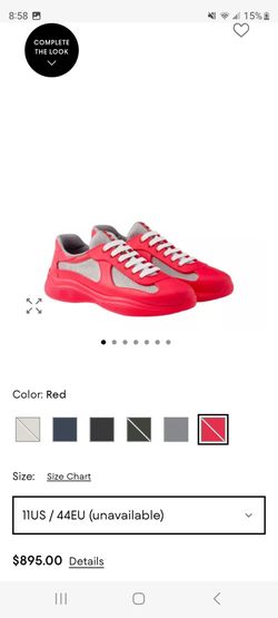 PRADA - 🔥 PRADA Red Mesh & Leather Sneakers – Size 11US / 44EU 🔥