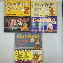 Lot of 6 Vintage Garfield The Cat Comic Strip Books By Jim Davis 80s 90s