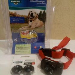 PETSAFE DOG COLLAR WITH EXTRA BATTERIES 