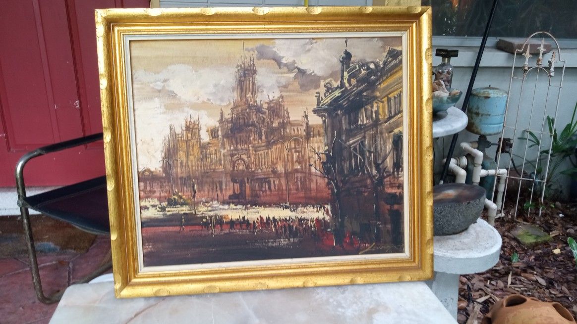Original Oil Painting - City
