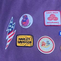 Vintage sew on iron on patches