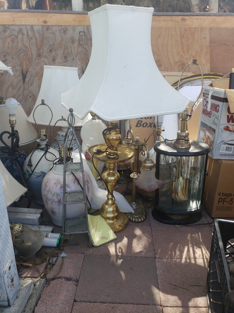 Assorted Antiques Lamps