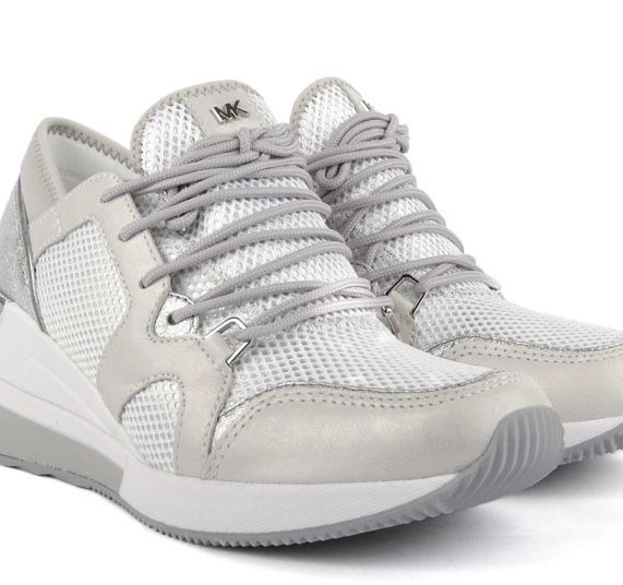 MICHAEL BY MICHAEL KORS Scout Silver and Optic White Trainer