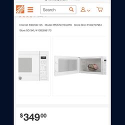 GE Profile 2.2 cu. ft. Countertop Microwave White 