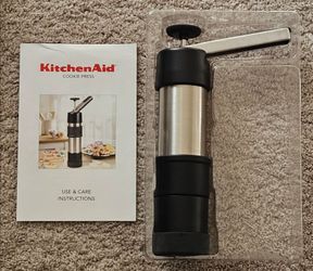KitchenAid Cookie Press, 12 Shapes, Stainless Steel