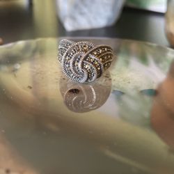 Vintage Marcasite Knot Ring