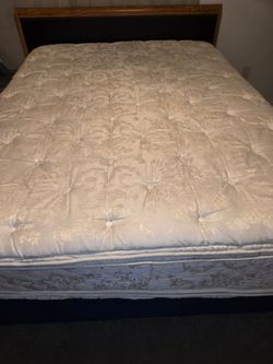 Full size box spring, mattress, and bed frame