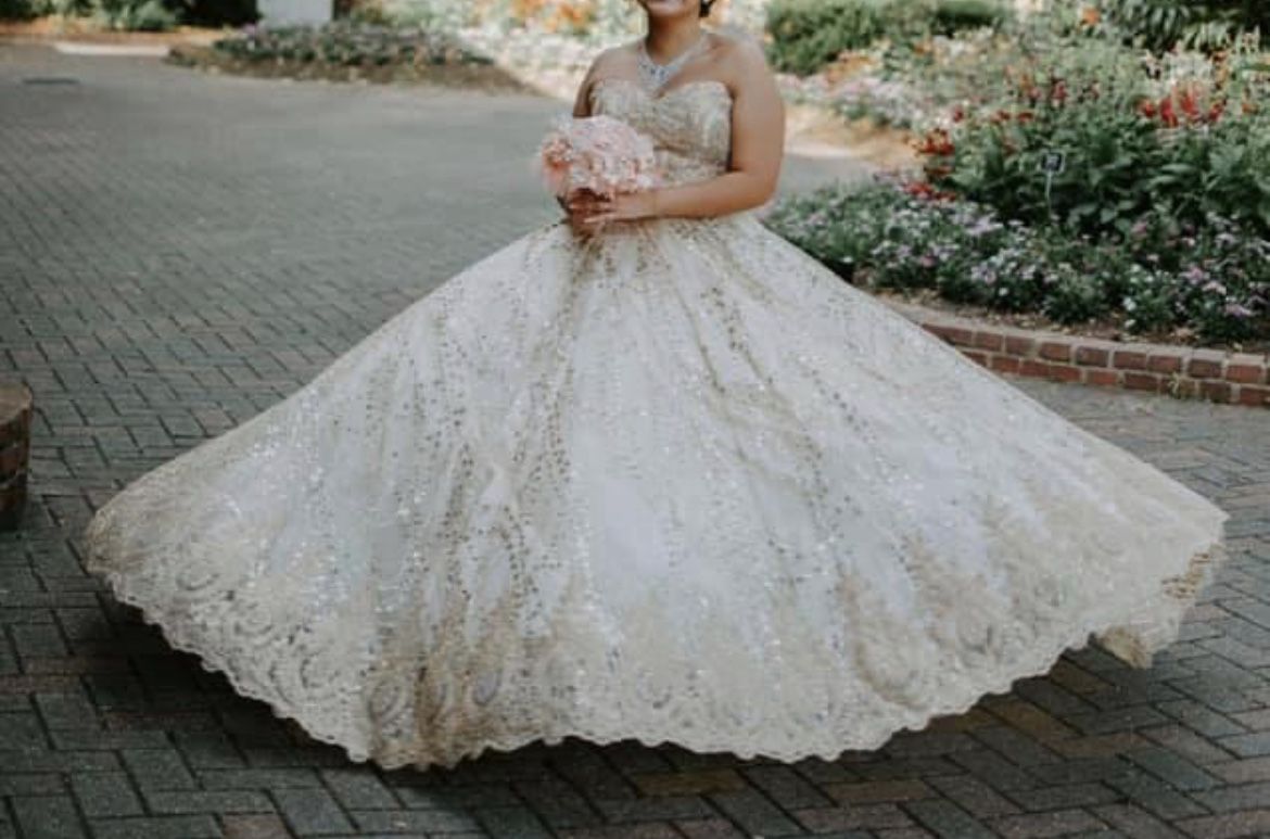 Gold Quinceanera Dress