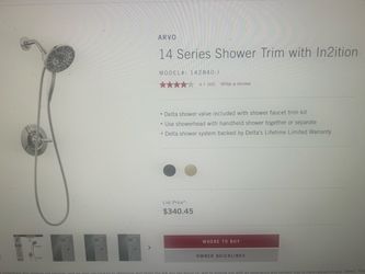 Delta ARVO 14 Series Shower Trim with In2ition
