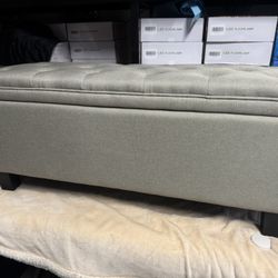 DUMOS Storage Ottoman Bench, Foot Rest with Legs, 16 x 40 x 18 Inches, 