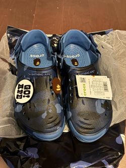 Bape crocs blue sz 12