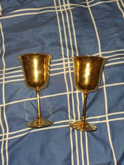 Two 24 k plated cups