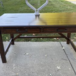 Office Desk with Monitor Mounts