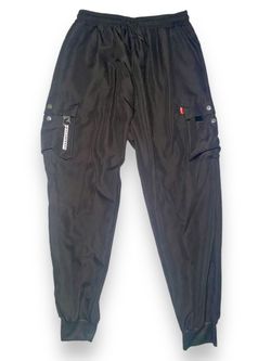 Black Cargo Joggers