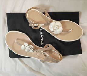 Chanel Camellia thong Sandals