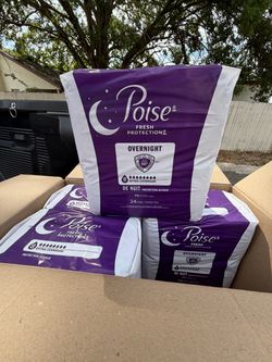Poise Overnight 8 Drop Pads 96ct
