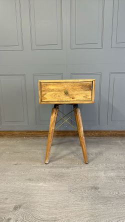 Mid Century Modern Wood Nightstand Side Table
