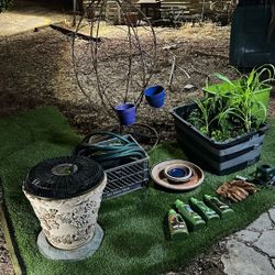 Lawn Care Plant Food Metal Art Plant Holder Vertical Garden Real Leather Gloves Hose Hose Timer Attachment Mini Rake Garden Boxe